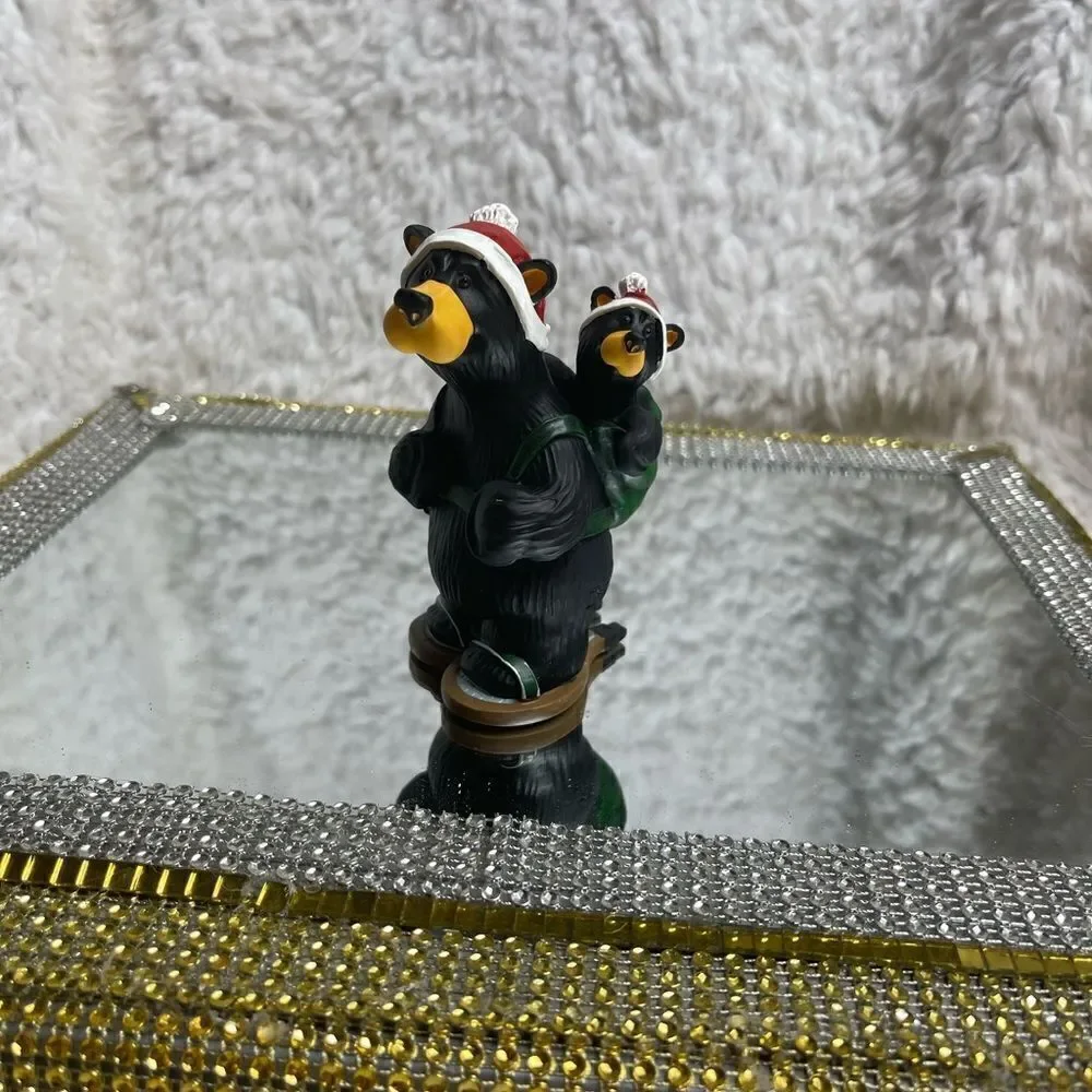 NIB BearFoots by Jeff Fleming Snowshoe with Baby Bear Figurine . - Picture 3 of 9